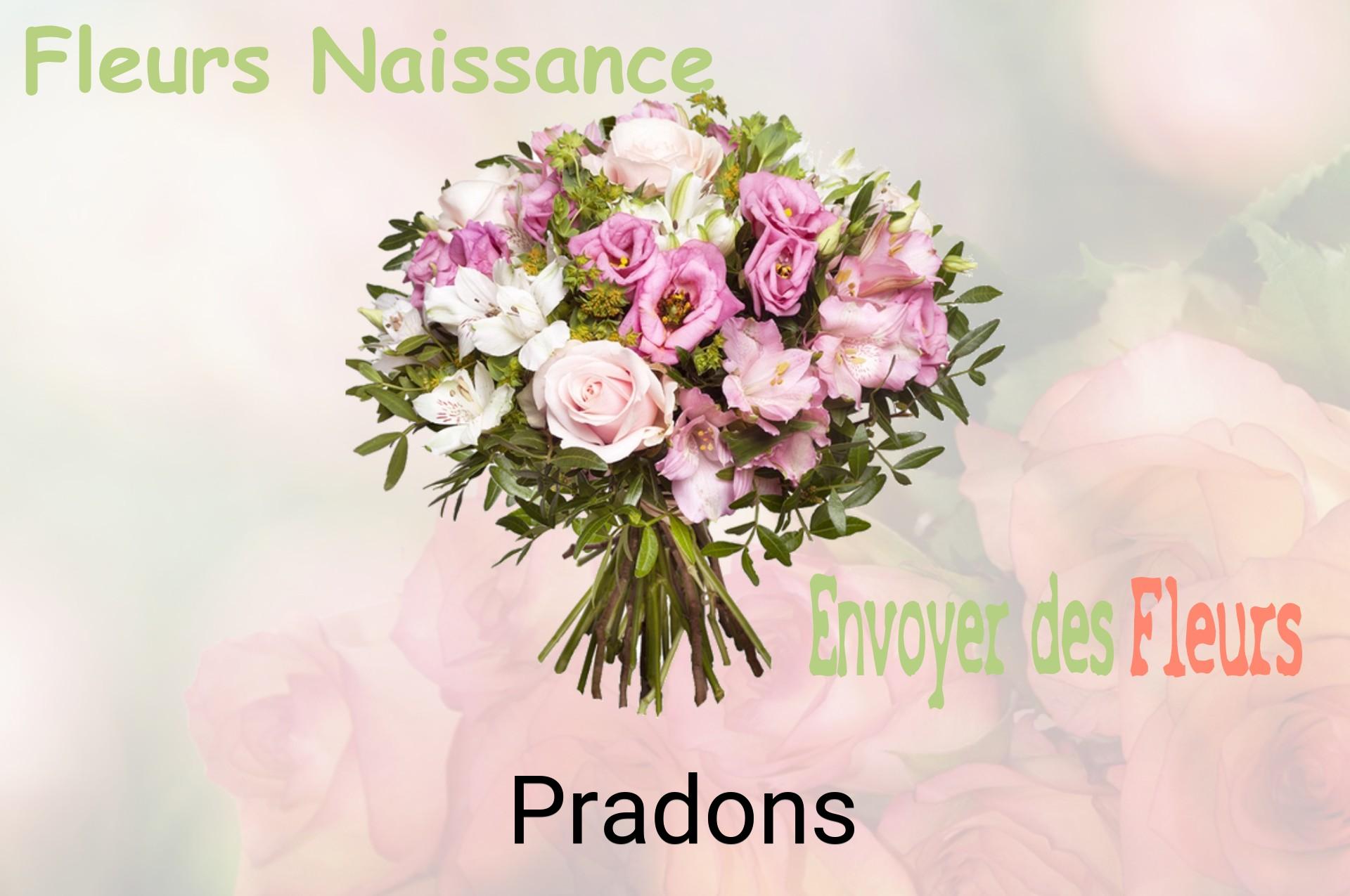 Bouquet de fleurs de naissance livré à Pradons